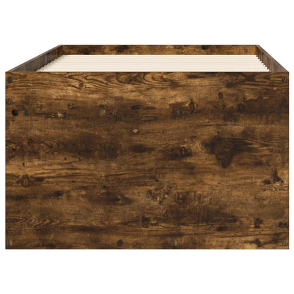 Bed Frame with Storage Smoked Oak 80 x 200 cm Engineered Wood