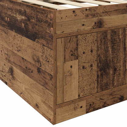 Bed Frame with Storage Old Wood 80 x 200 cm Engineered Wood