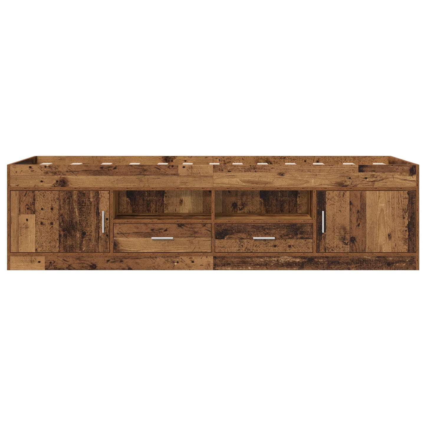 Bed Frame with Storage Old Wood 80 x 200 cm Engineered Wood