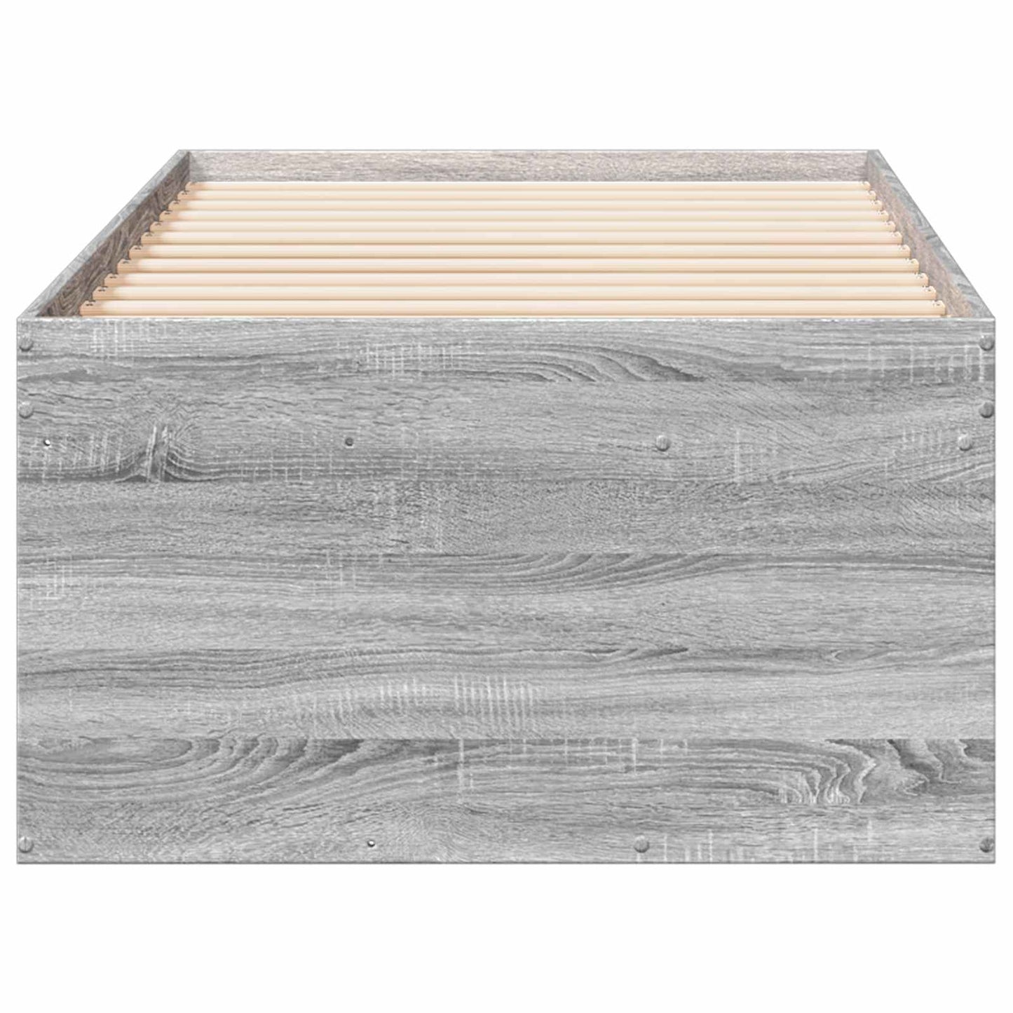 Bed Frame with Storage Grey Sonoma 80 x 200 cm Engineered Wood