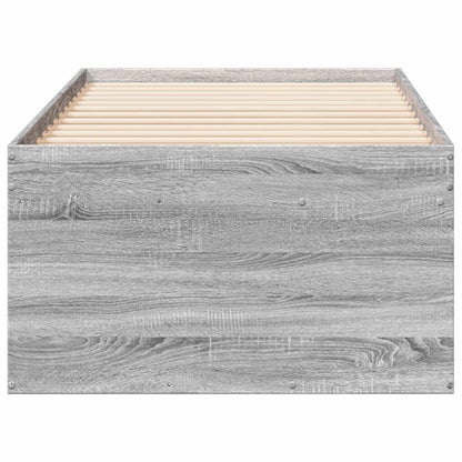 Bed Frame with Storage Grey Sonoma 80 x 200 cm Engineered Wood