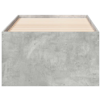 Bed Frame with Storage with Drawer Concrete Grey 80 x 200 cm
