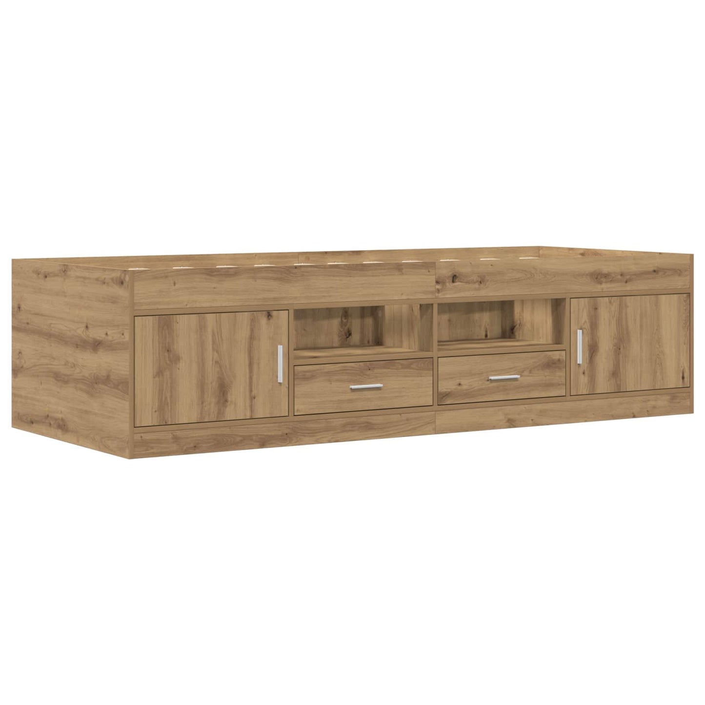 Bed Frame with Storage Artisian Oak 80 x 200 cm Engineered Wood