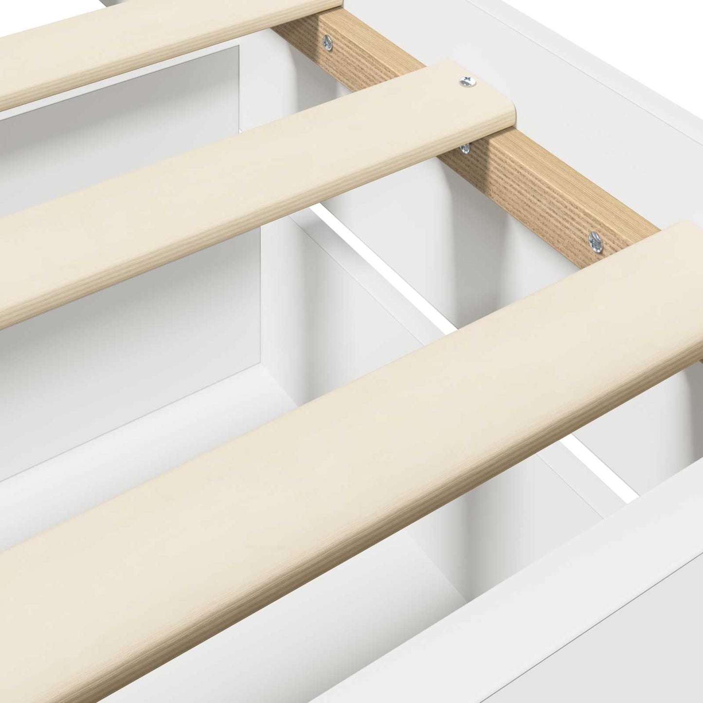 Bed Frame with Storage White 80 x 200 cm Engineered Wood
