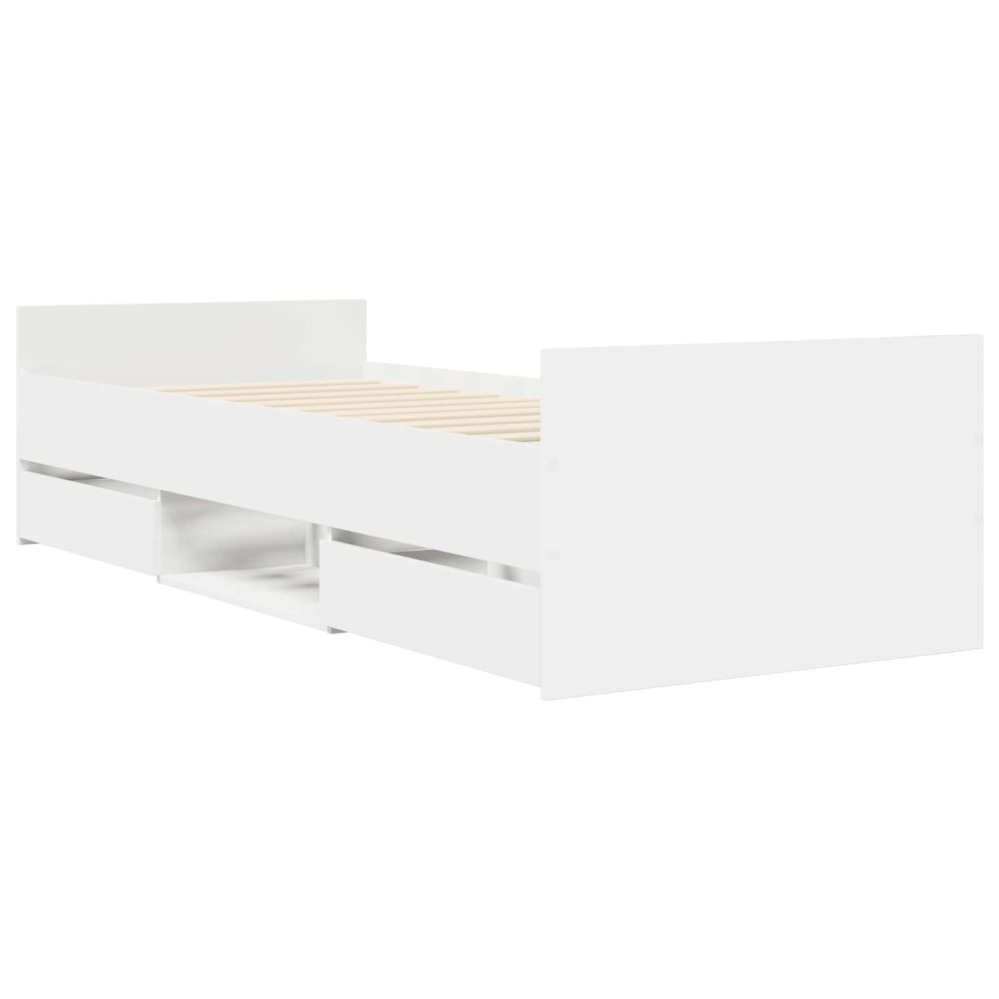 Bed Frame with Storage White 80 x 200 cm Engineered Wood