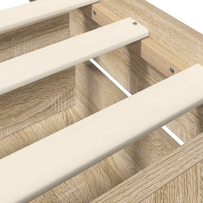 Bed Frame with Storage Sonoma Oak 80 x 200 cm Engineered Wood