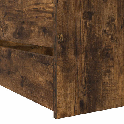 Bed Frame with Storage Smoked Oak 80 x 200 cm Engineered Wood