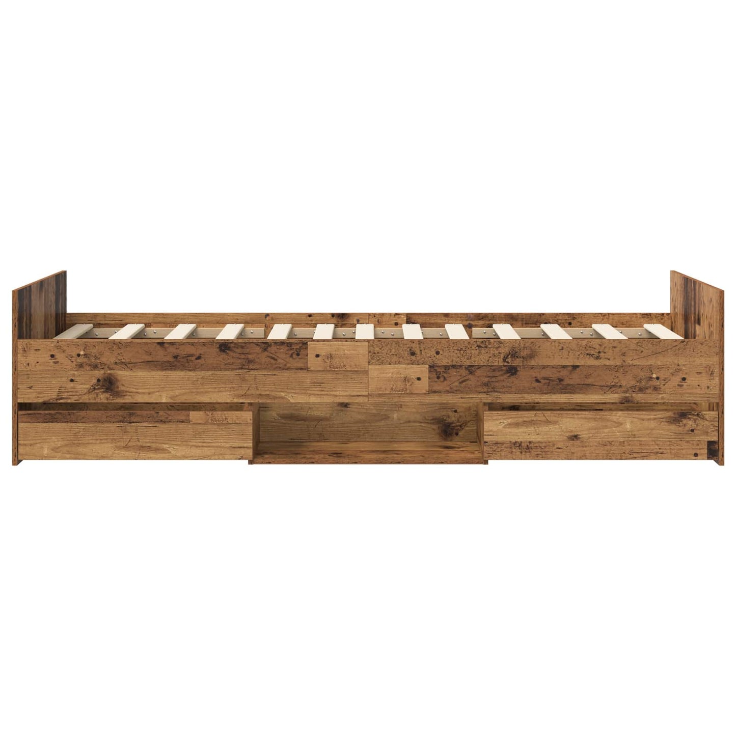 Bed Frame with Storage Old Wood 80 x 200 cm Engineered Wood
