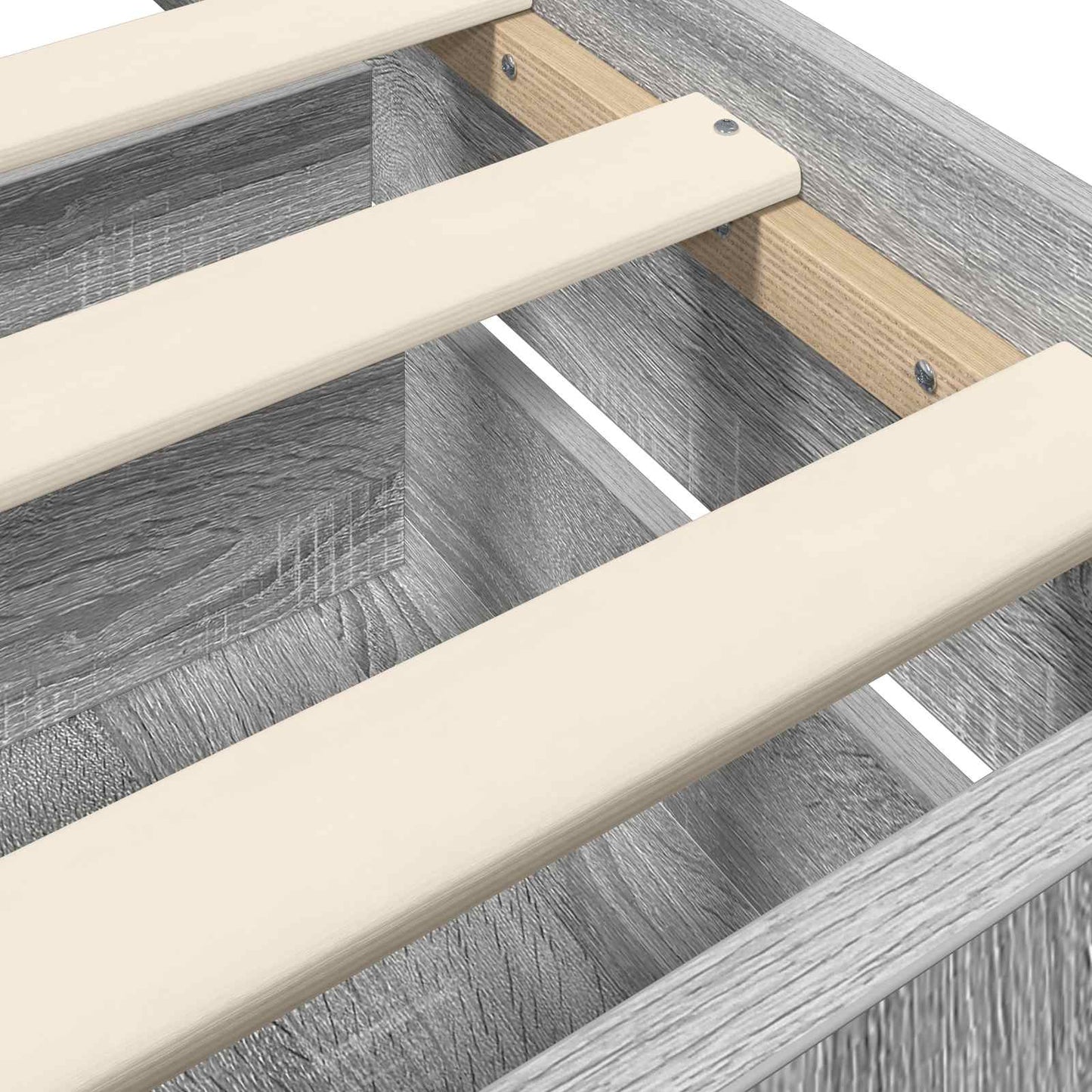 Bed Frame with Storage Grey Sonoma 80 x 200 cm Engineered Wood