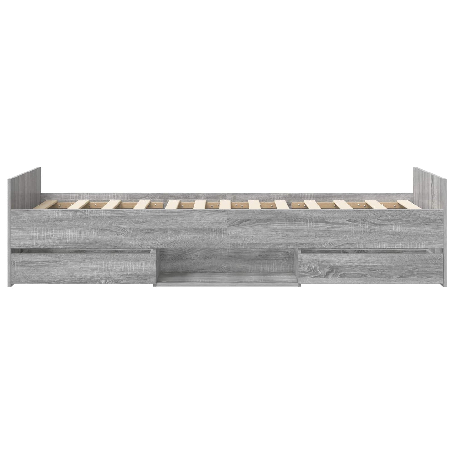 Bed Frame with Storage Grey Sonoma 80 x 200 cm Engineered Wood