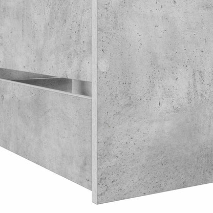 Bed Frame with Storage Concrete Grey 80 x 200 cm