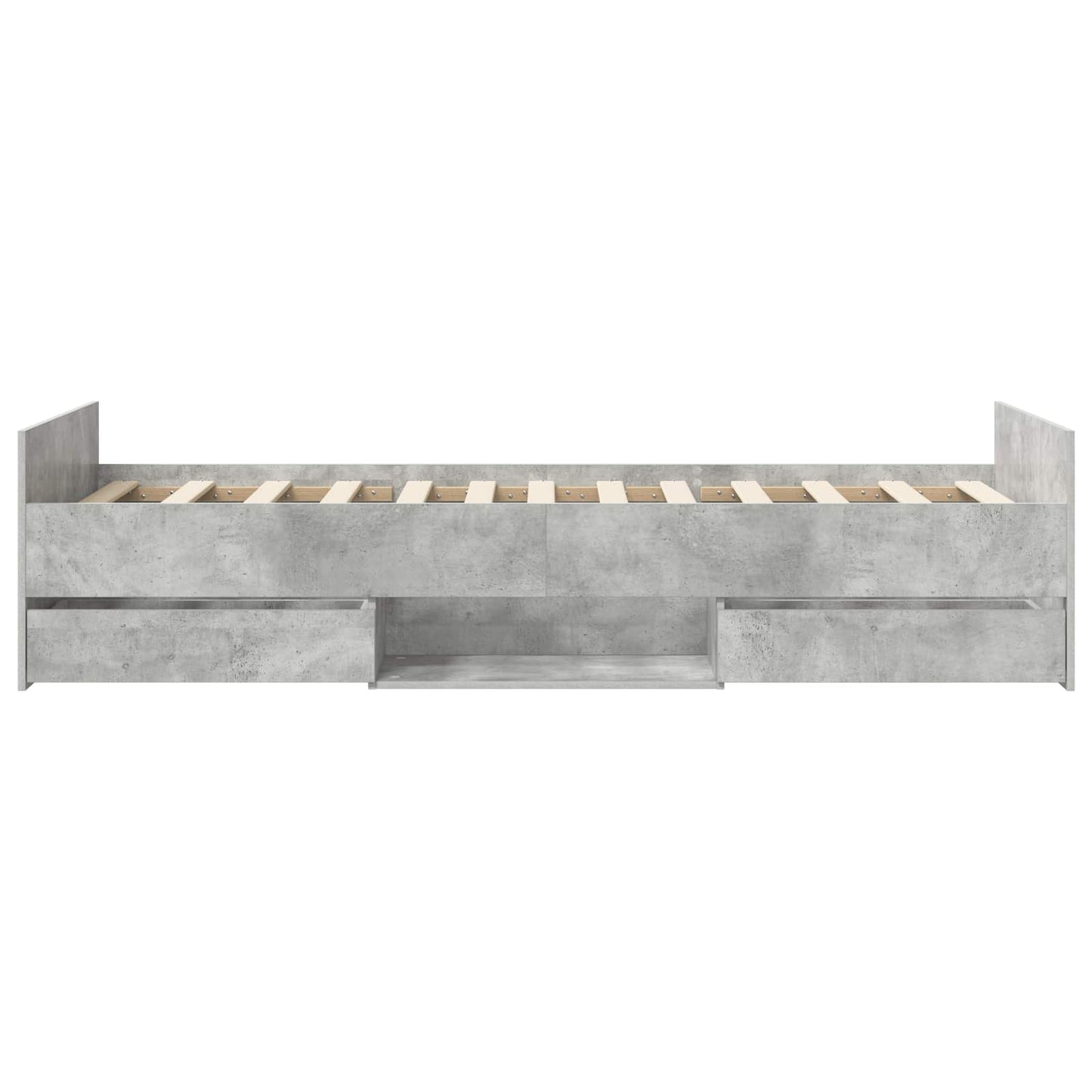 Bed Frame with Storage Concrete Grey 80 x 200 cm