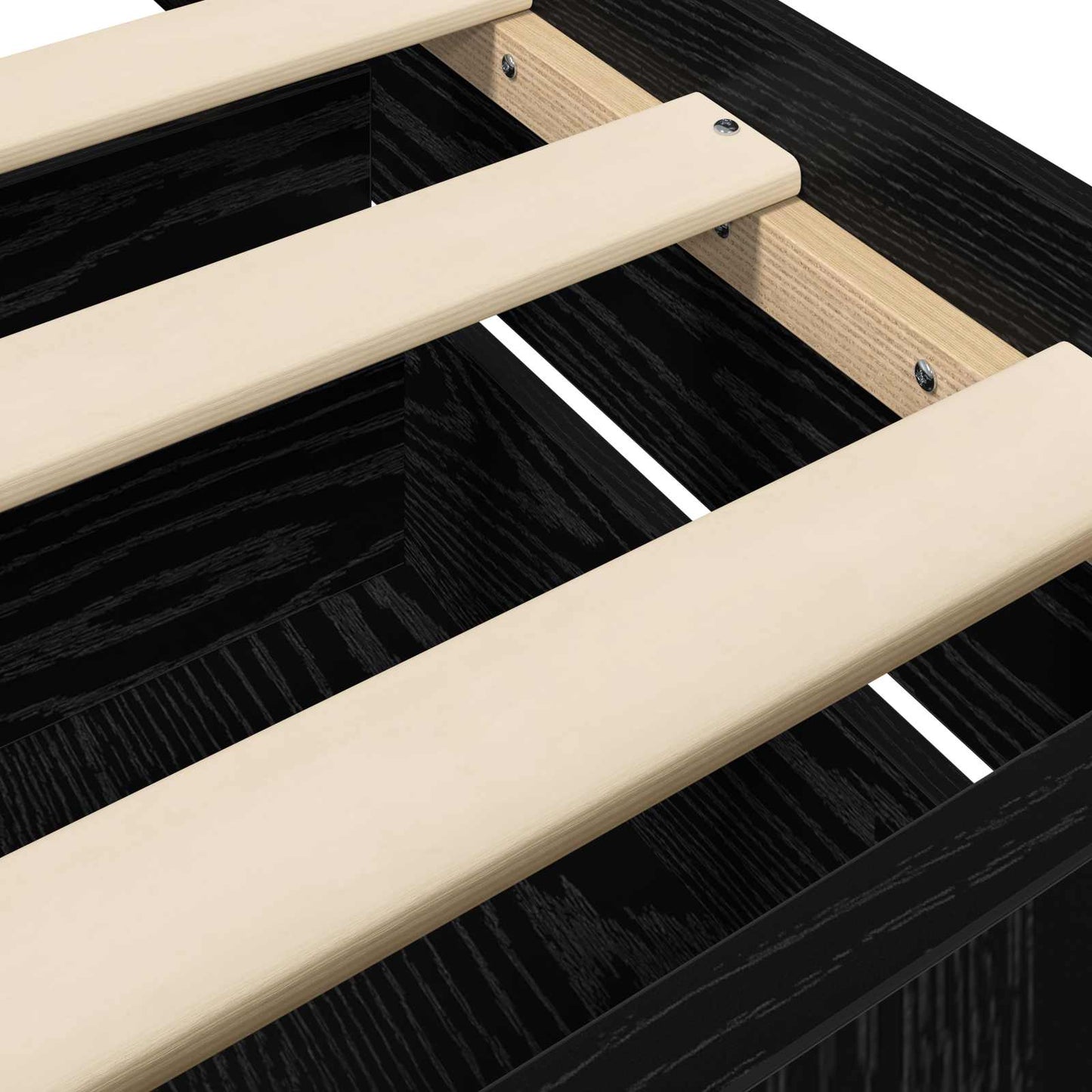 Bed Frame with Storage Black Oak 80 x 200 cm Engineered Wood
