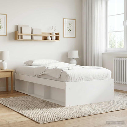 Bed Frame with Storage White 80 x 200 cm Engineered Wood