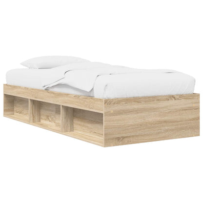 Bed Frame with Storage Sonoma Oak 80 x 200 cm Engineered Wood