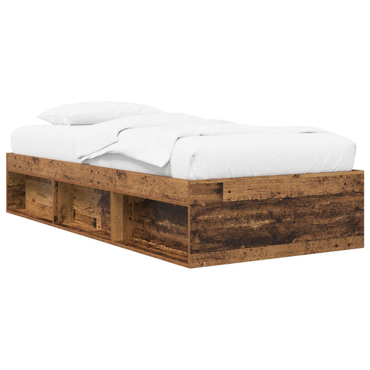 Bed Frame with Storage Old Wood 80 x 200 cm Engineered Wood