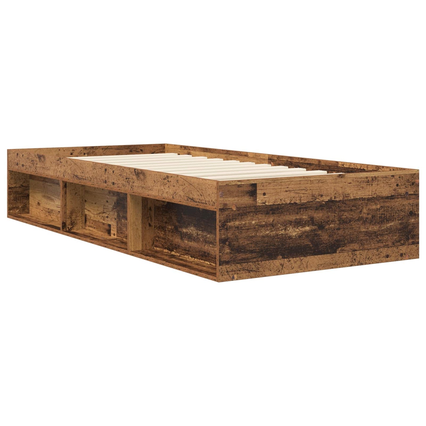 Bed Frame with Storage Old Wood 80 x 200 cm Engineered Wood