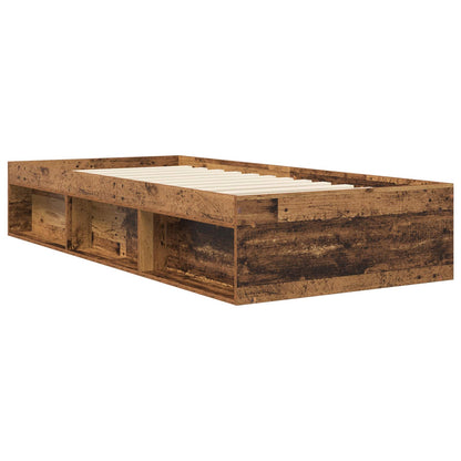 Bed Frame with Storage Old Wood 80 x 200 cm Engineered Wood