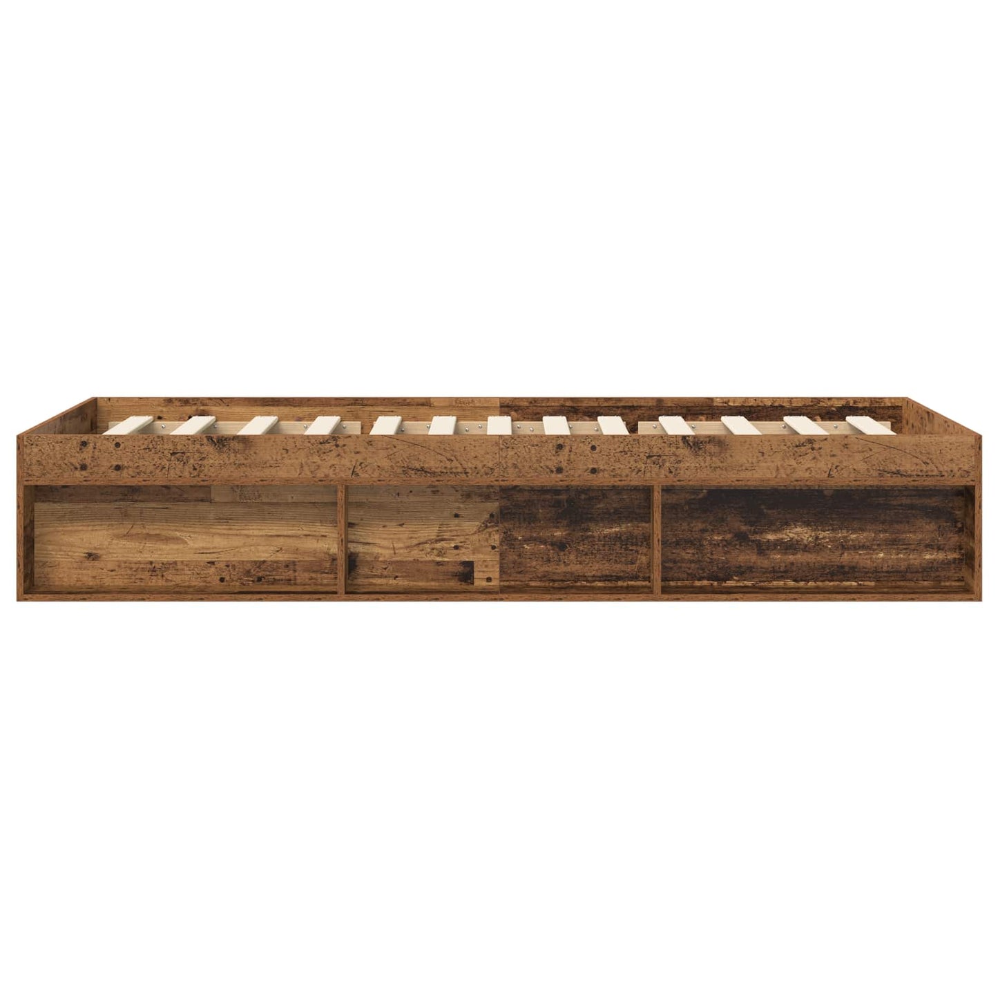 Bed Frame with Storage Old Wood 80 x 200 cm Engineered Wood