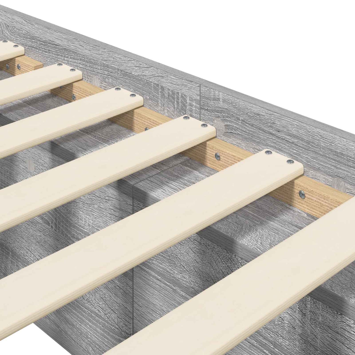 Bed Frame with Storage Grey Sonoma 80 x 200 cm Engineered Wood