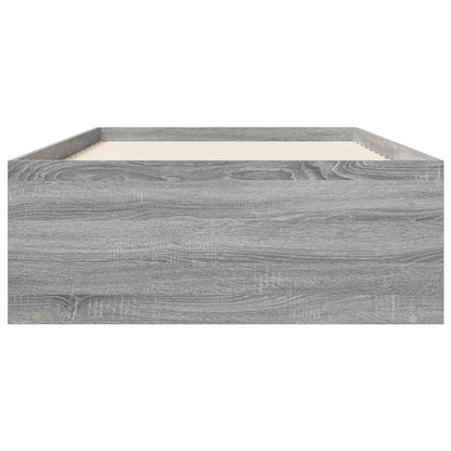 Bed Frame with Storage Grey Sonoma 80 x 200 cm Engineered Wood