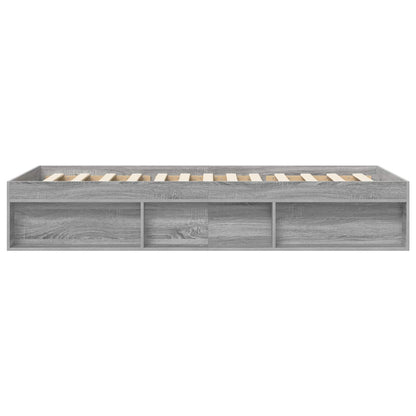 Bed Frame with Storage Grey Sonoma 80 x 200 cm Engineered Wood