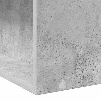 Bed Frame with Storage with Shelf Concrete Grey 80 x 200 cm
