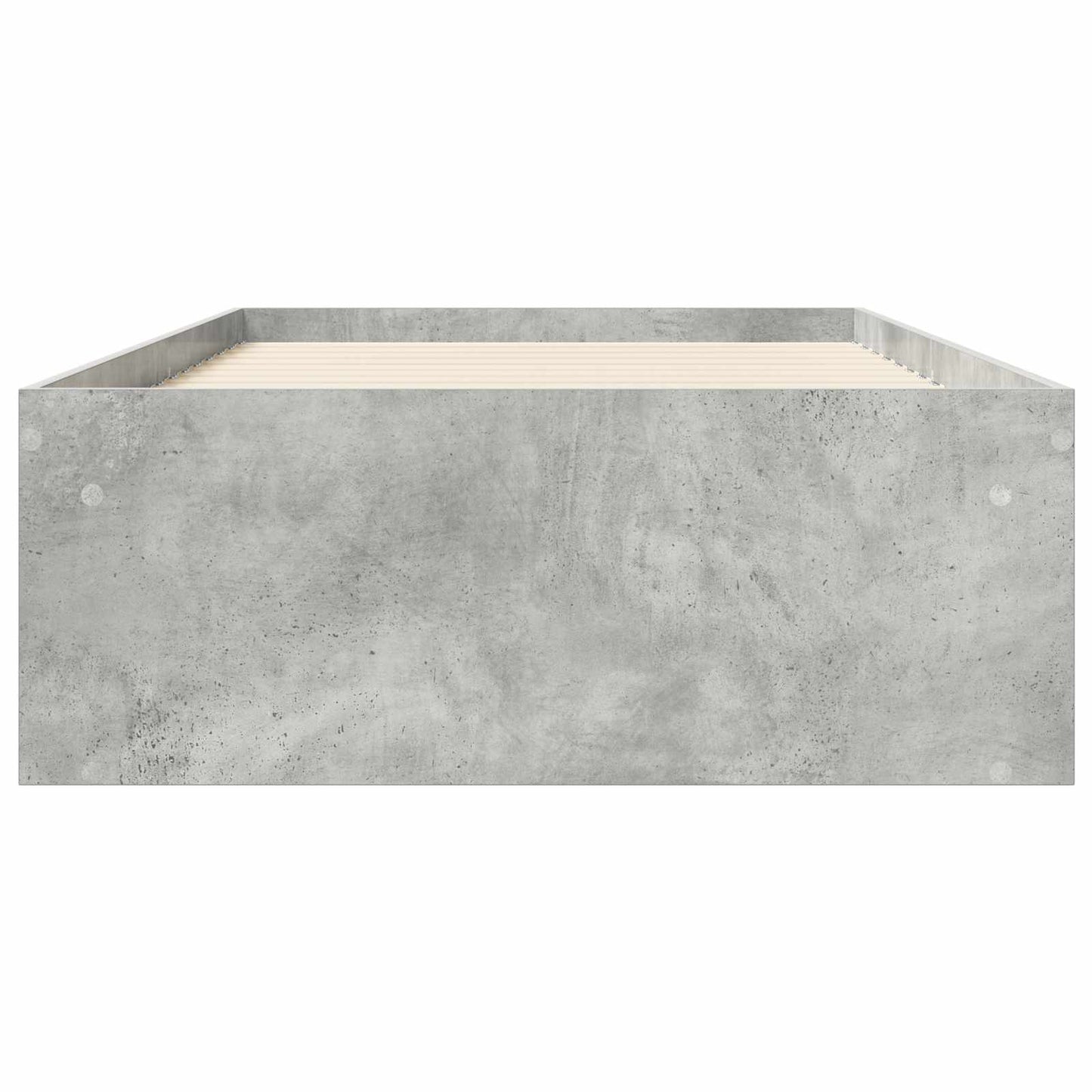 Bed Frame with Storage with Shelf Concrete Grey 80 x 200 cm