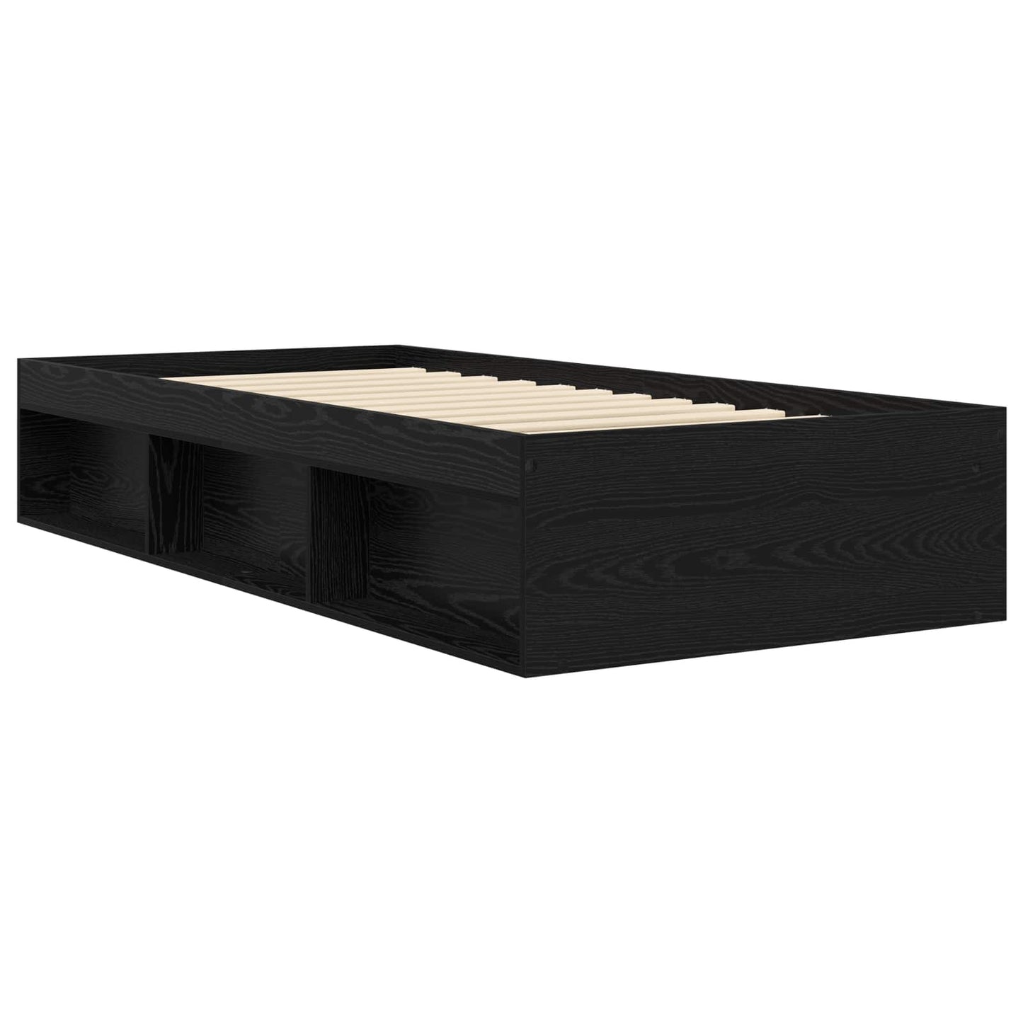 Bed Frame with Storage Black Oak 80 x 200 cm Engineered Wood