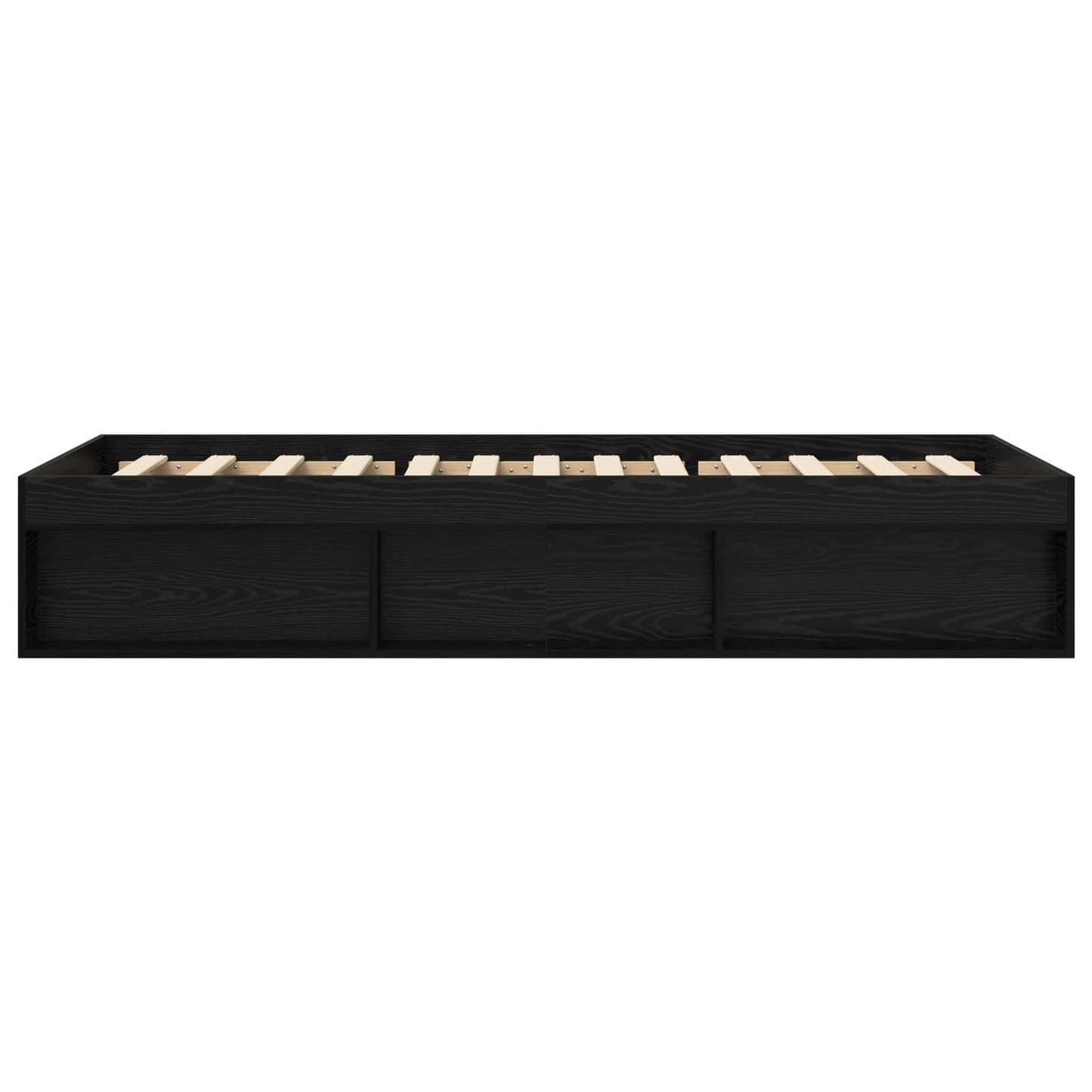 Bed Frame with Storage Black Oak 80 x 200 cm Engineered Wood