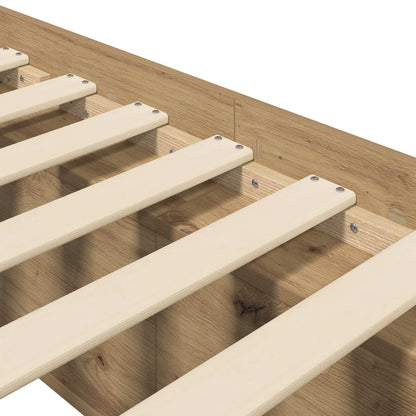 Bed Frame with Storage Artisian Oak 80 x 200 cm Engineered Wood