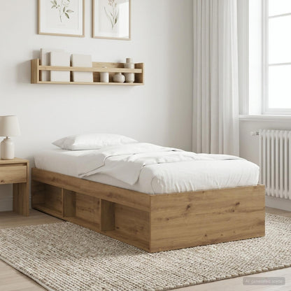 Bed Frame with Storage Artisian Oak 80 x 200 cm Engineered Wood