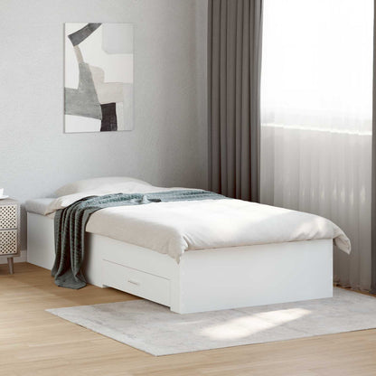Bed Frame with Storage White 80 x 200 cm Engineered Wood