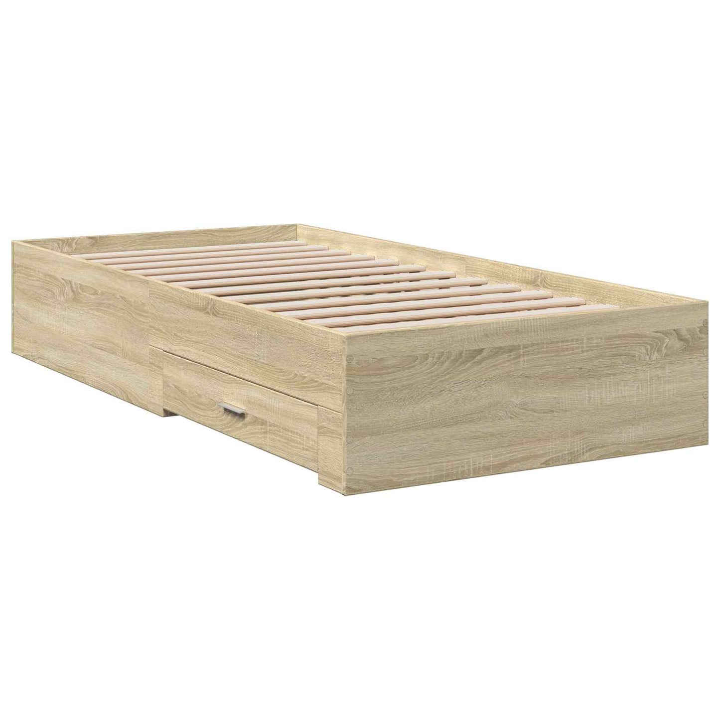 Bed Frame with Storage Sonoma Oak 80 x 200 cm Engineered Wood