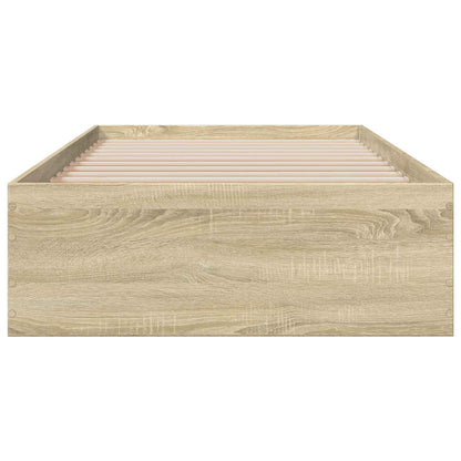 Bed Frame with Storage Sonoma Oak 80 x 200 cm Engineered Wood