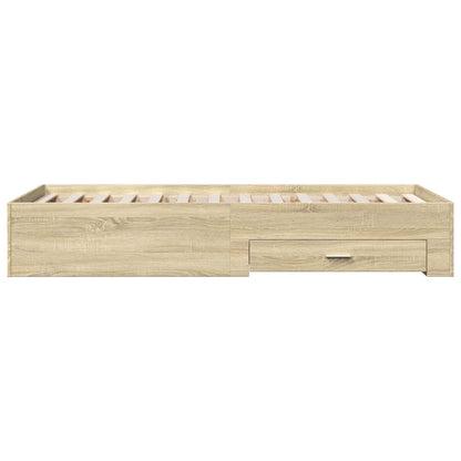 Bed Frame with Storage Sonoma Oak 80 x 200 cm Engineered Wood