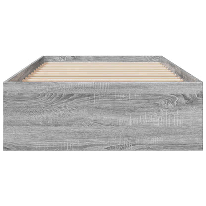 Bed Frame with Storage Grey Sonoma 80 x 200 cm Engineered Wood