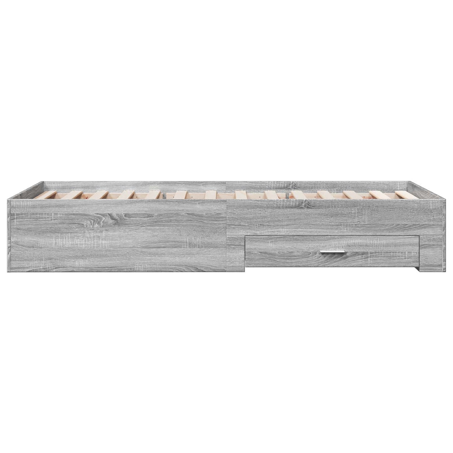Bed Frame with Storage Grey Sonoma 80 x 200 cm Engineered Wood