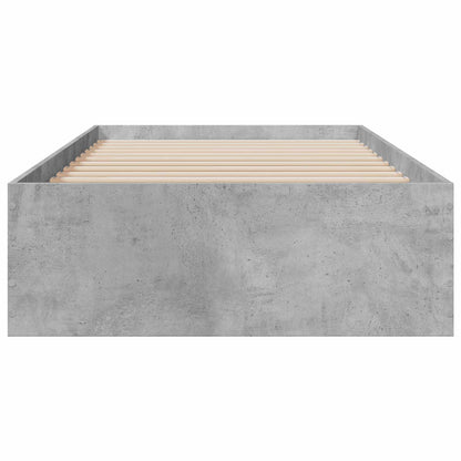 Bed Frame with Storage Concrete Grey 80 x 200 cm