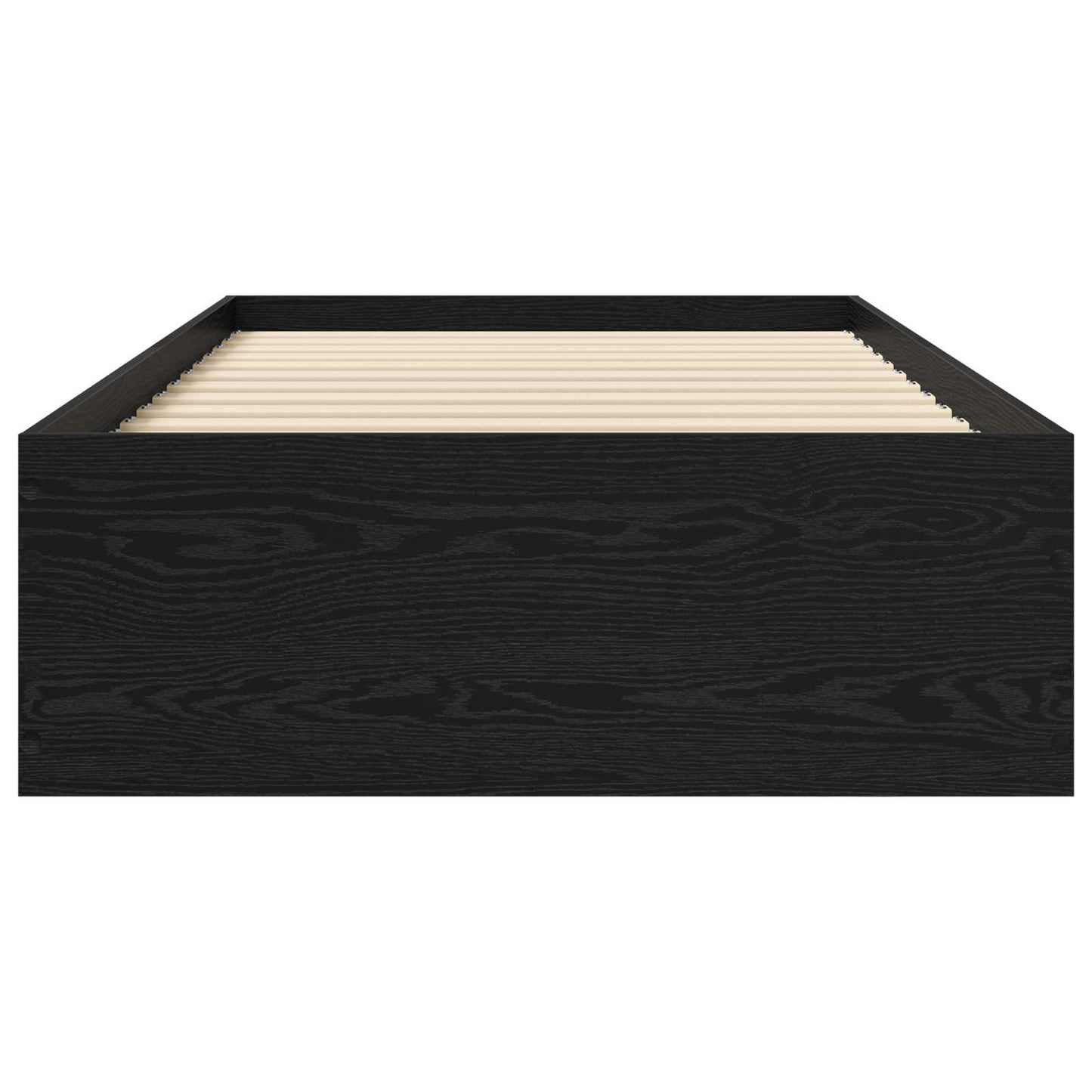 Bed Frame with Storage Black Oak 80 x 200 cm Engineered Wood