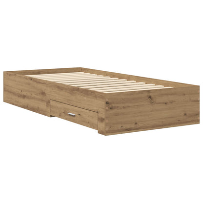 Bed Frame with Storage Artisian Oak 80 x 200 cm Engineered Wood