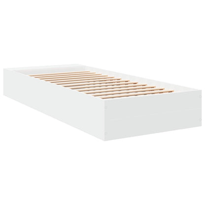 Bed Frame with Storage White 80 x 200 cm Engineered Wood