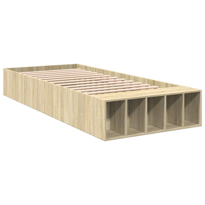 Bed Frame with Storage Sonoma Oak 80 x 200 cm Engineered Wood