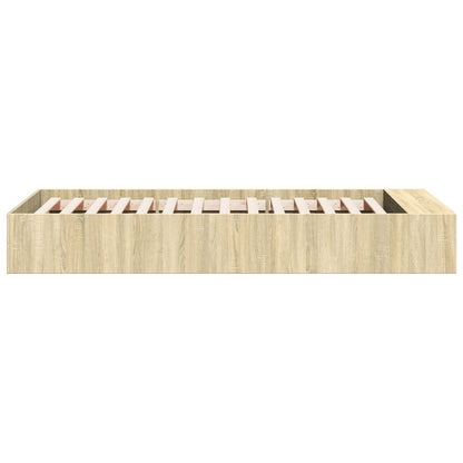 Bed Frame with Storage Sonoma Oak 80 x 200 cm Engineered Wood