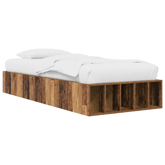 Bed Frame with Storage Old Wood 80 x 200 cm Engineered Wood