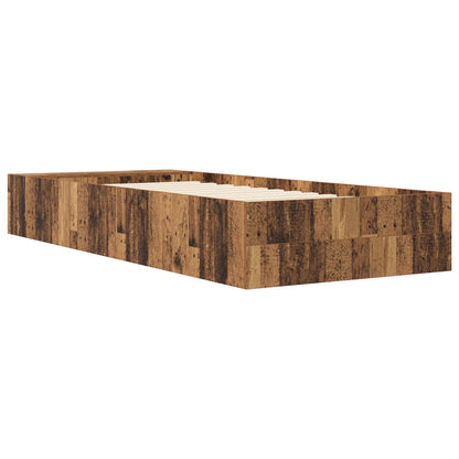 Bed Frame with Storage Old Wood 80 x 200 cm Engineered Wood