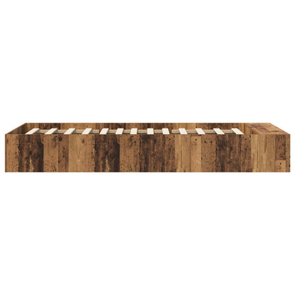 Bed Frame with Storage Old Wood 80 x 200 cm Engineered Wood