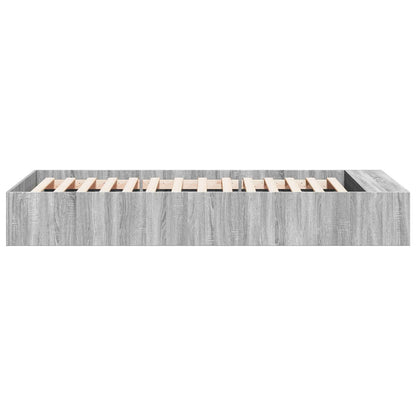 Bed Frame with Storage Grey Sonoma 80 x 200 cm Engineered Wood