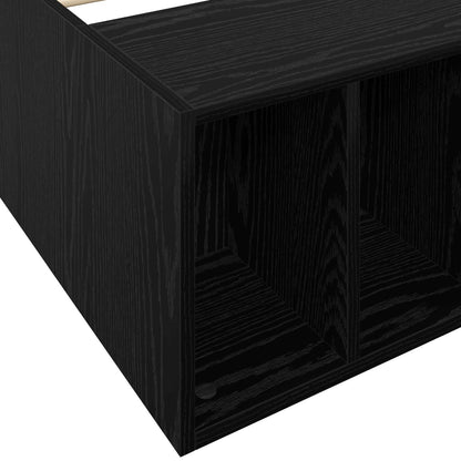 Bed Frame with Storage Black Oak 80 x 200 cm Engineered Wood