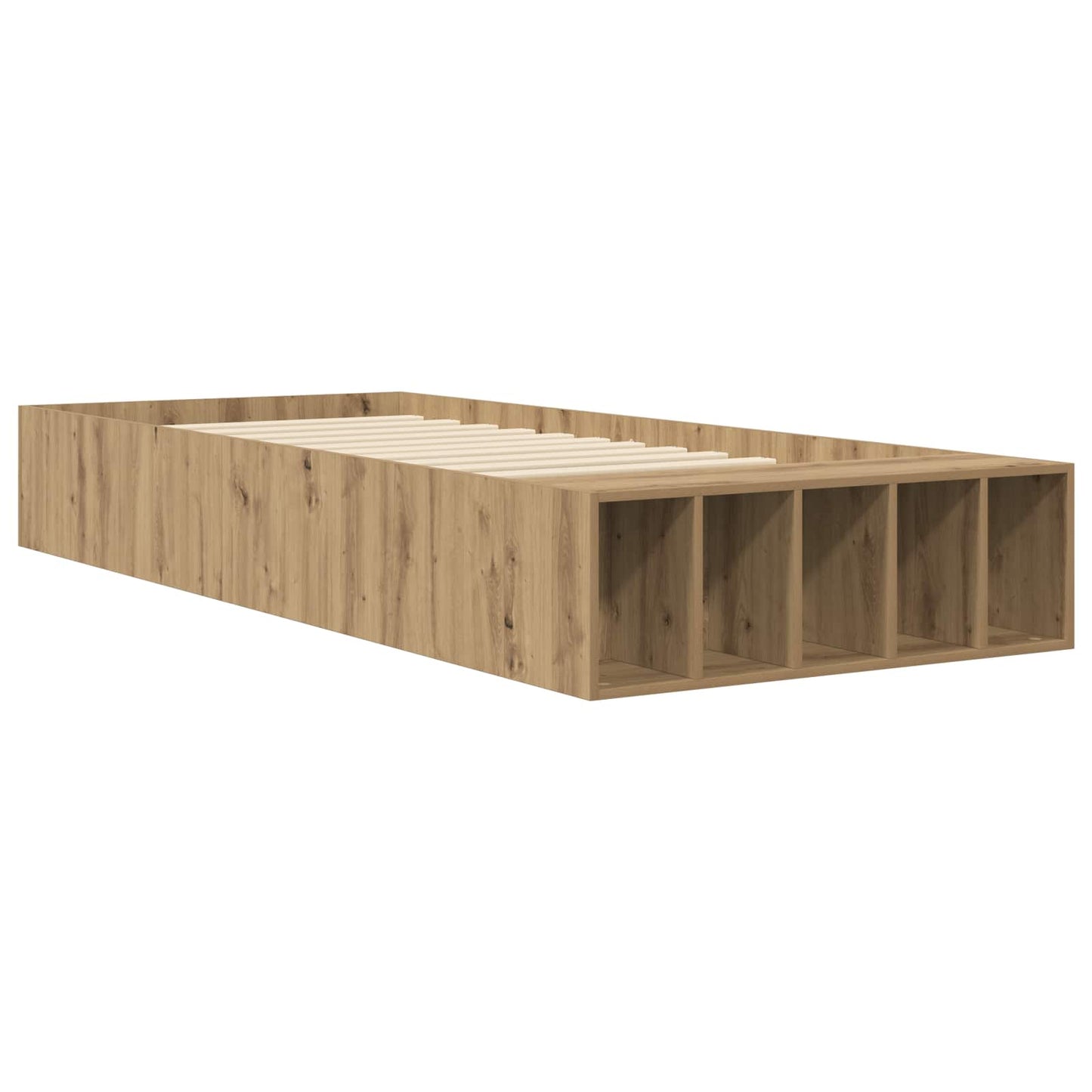 Bed Frame with Storage Artisian Oak 80 x 200 cm Engineered Wood